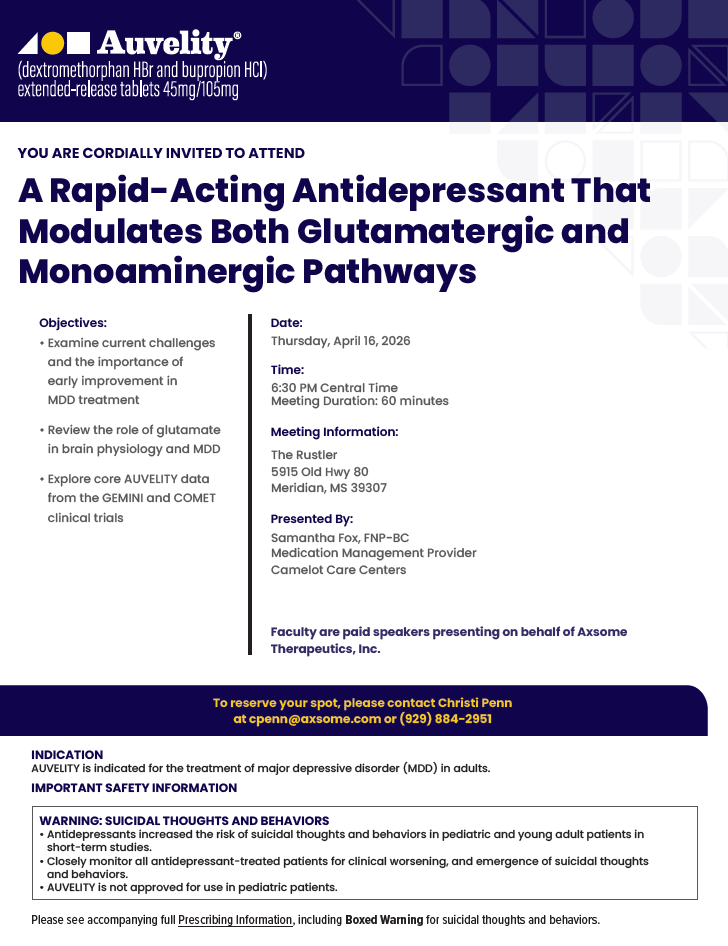 Meridian: Axsome Sponsored Event